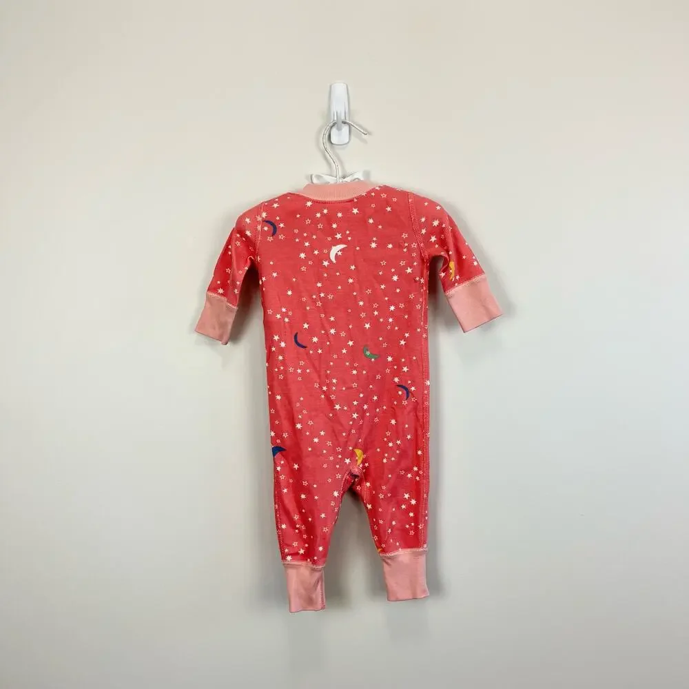 Hanna Andersson Pink Stars and Moon Pajamas 50 cm (0-6 Months)